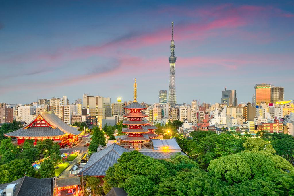 Horizonte de Tóquio, capital do Japão