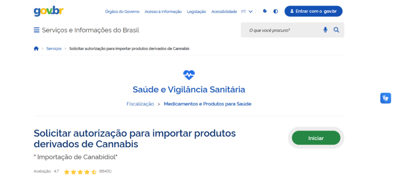 importacao de canabidiol site gov