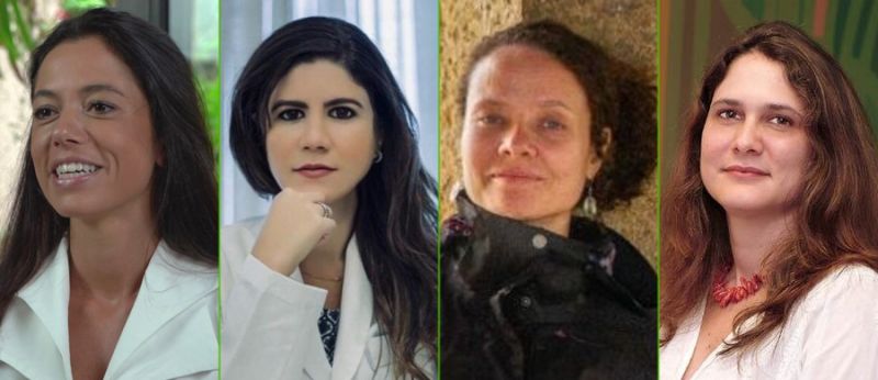 Médicas Paula Dall'Stela, Ailane Araújo, Paula Fabrício e Ana Hounie