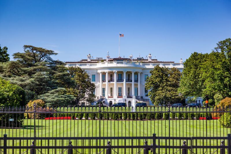 Trump e Cannabis: o que podemos esperar de novo mandato. Na foto, imagem da Casa Branca em Washington DC